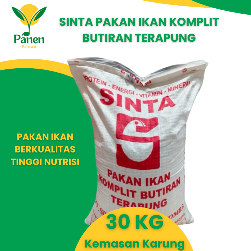 [JUAL PER KARUNG] Pakan Ikan Terapung SINTA 30 kg Komplit Butiran Tinggi Nutrisi