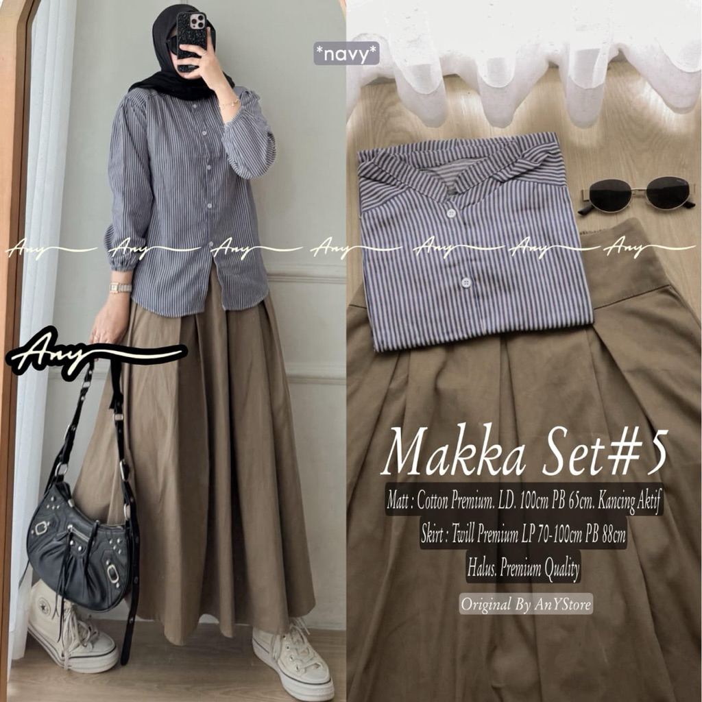 makka setelan long tunic jumbo ld 130 ld 120 by A.N.Y rok floral long tunik oversize big size tunik 
