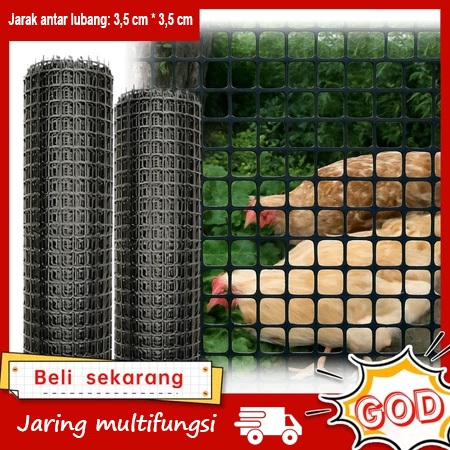 Pagar taman dari kawat jaring plastik HDPE, panjang 3-5 meter, dapat digunakan untuk tanaman taman, 