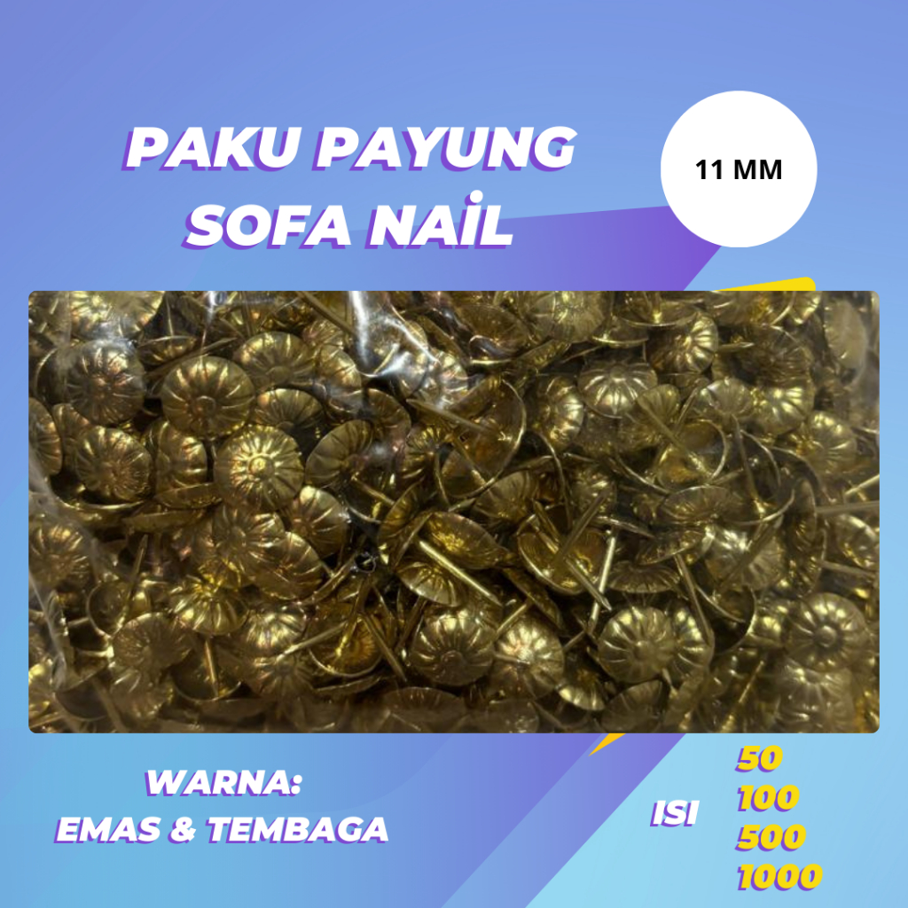 Paku Payung Bunga Sofa Nail 11 MM Paku Antik Sofa Paku Payung Kembang Sofa