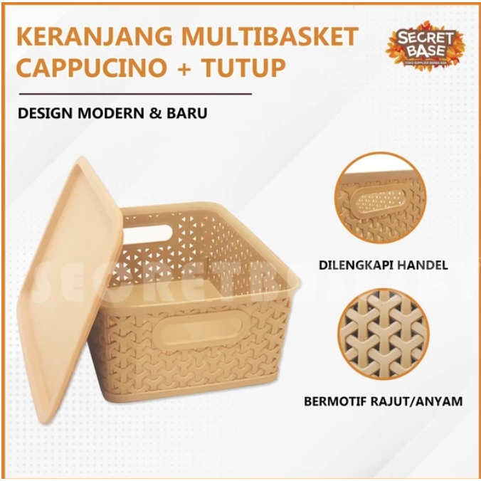 Keranjang tutup simpan serbaguna./ keranjang simpan barang/kotak penyimpanan serbaguna - Kotak Penyi