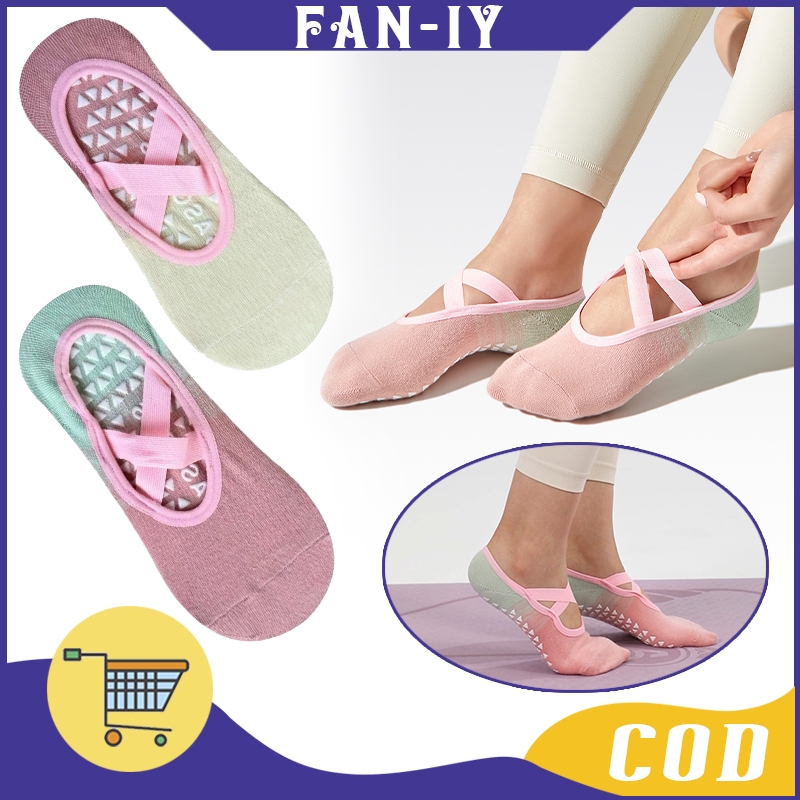 2Pcs Stoking Balet Kaus Kaki Yoga Olahraga Stoking Balet Kaus Kaki Anti Selip Silikon