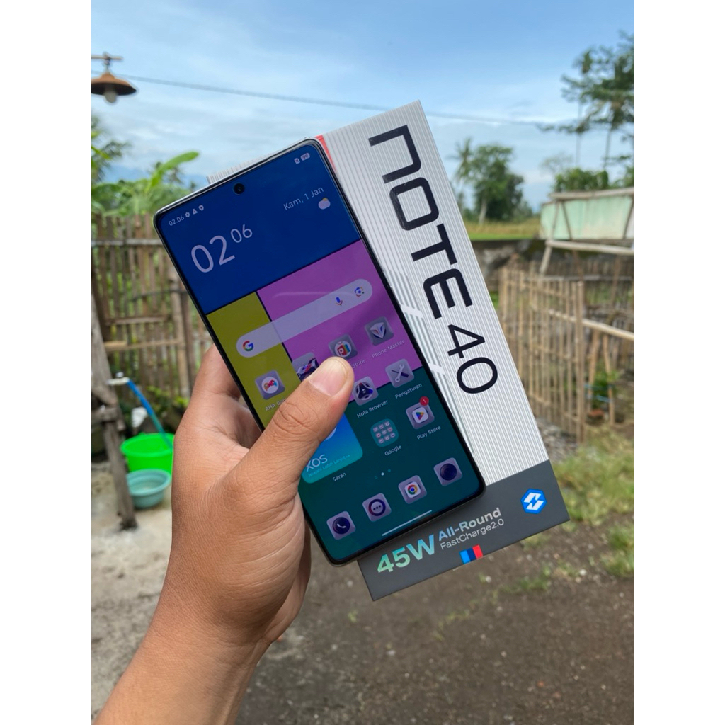 INFINIX NOTE 40 RAM 8+8 INTERNAL 256 FULLSET LENGKAP ORI SEMUA TIDAK ADA MINUS
