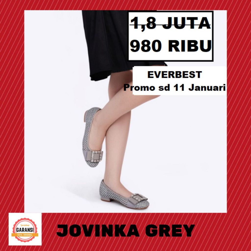 Sepatu flat wanita Everbest seri JOVINKA SALE 100% ORIGINAL