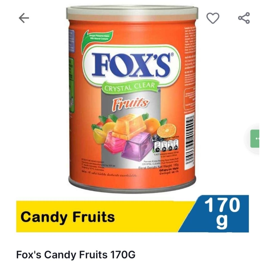 FOXS CANDY CRYSTAL 170G