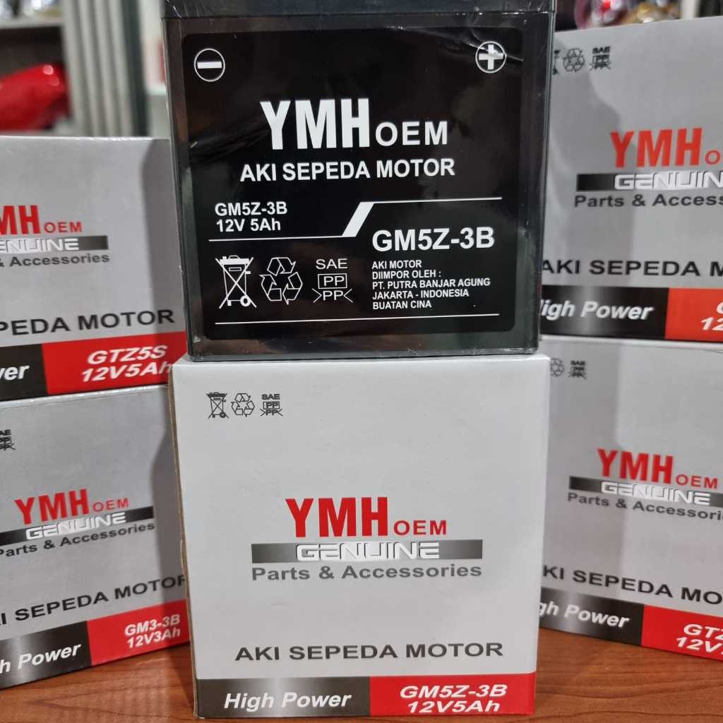 Aki Motor Kering Dryplus GM5Z-3B 12V 7Ah - Siap Pakai, Aki Kering, Model Jepang