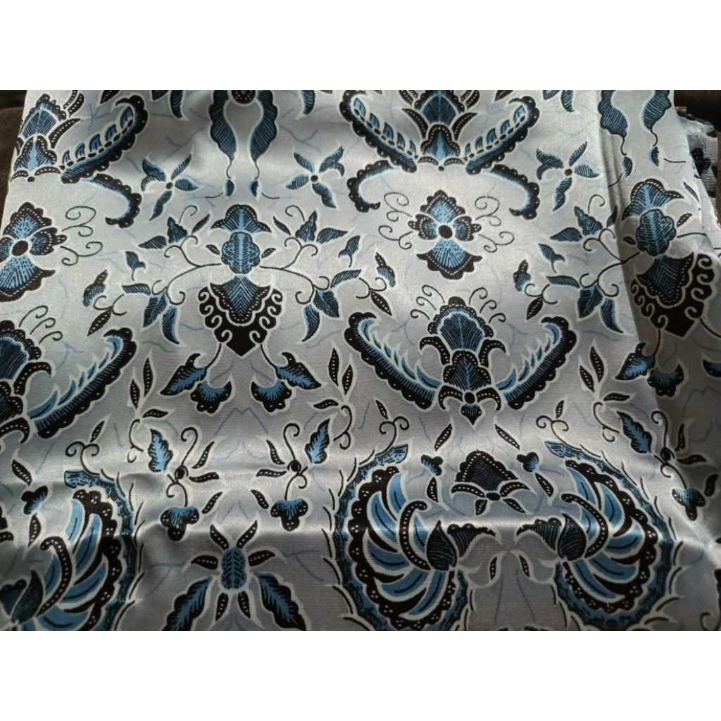 Kain satin motif batik premium P= 2,25m