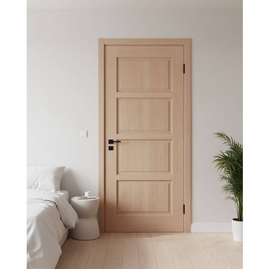 Daun Pintu Kayu Kamper Minimalis Custom Ukuran Cocok untuk Rumah Kamar