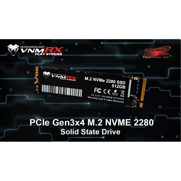 VenomRX SSD NVME 3.0 2280 read/write 3000/2000 MB/s