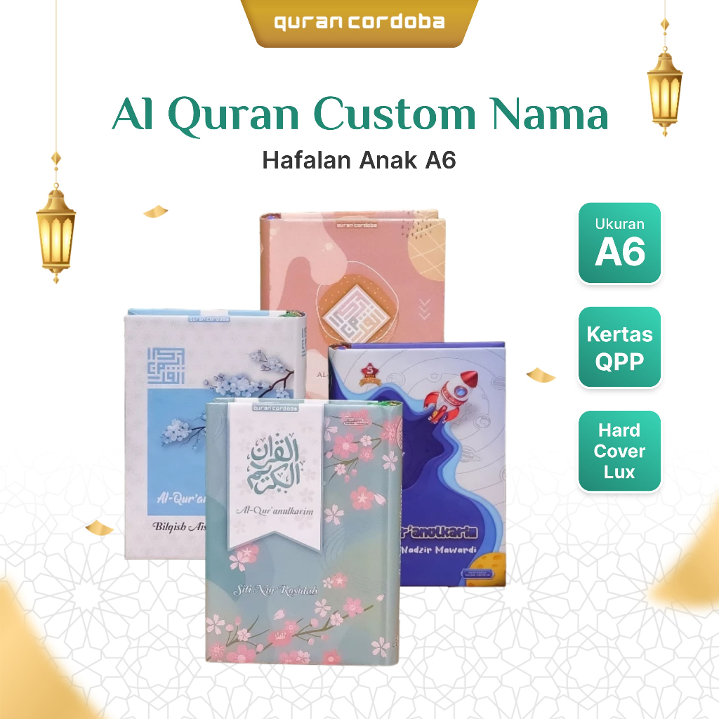 BISA TULIS NAMA Qur'an Custom Quran kecil a6 Quran Anak Quran hafalan