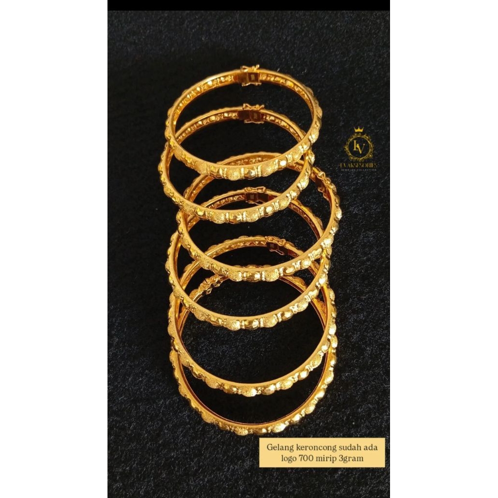 Gelang keroncong boba lapis emas terbaru ada kode 700