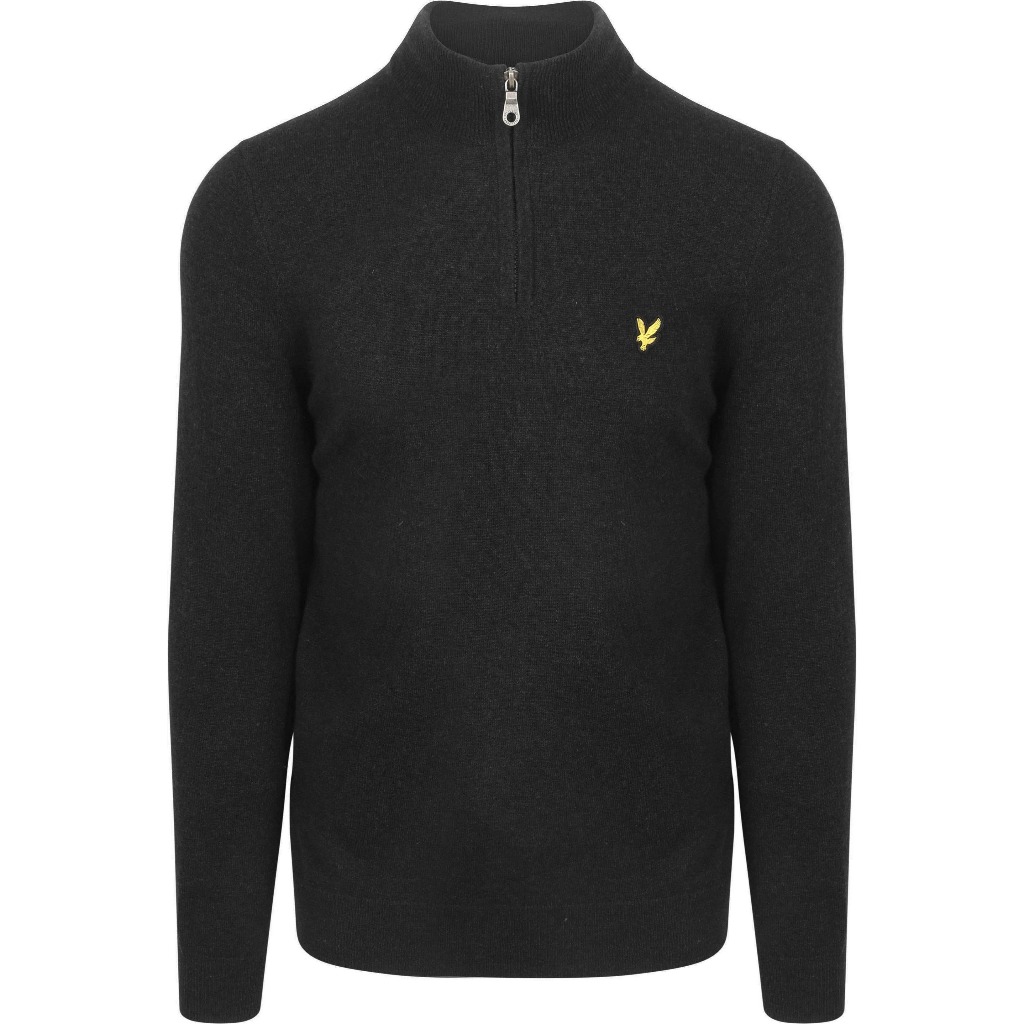 Lyle & Scott Half Zip Pullover Lambswool (Black) Original