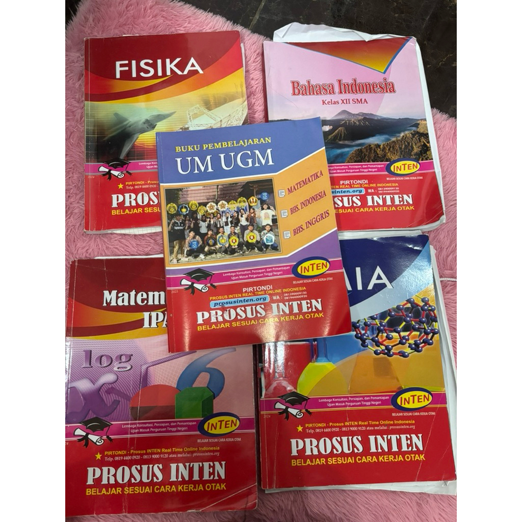 PRELOVED BUKU INTEN ORI (UM UGM,FISIKA,KIMIA,MATEMATIKA IPA,BAHASA INDONESIA)