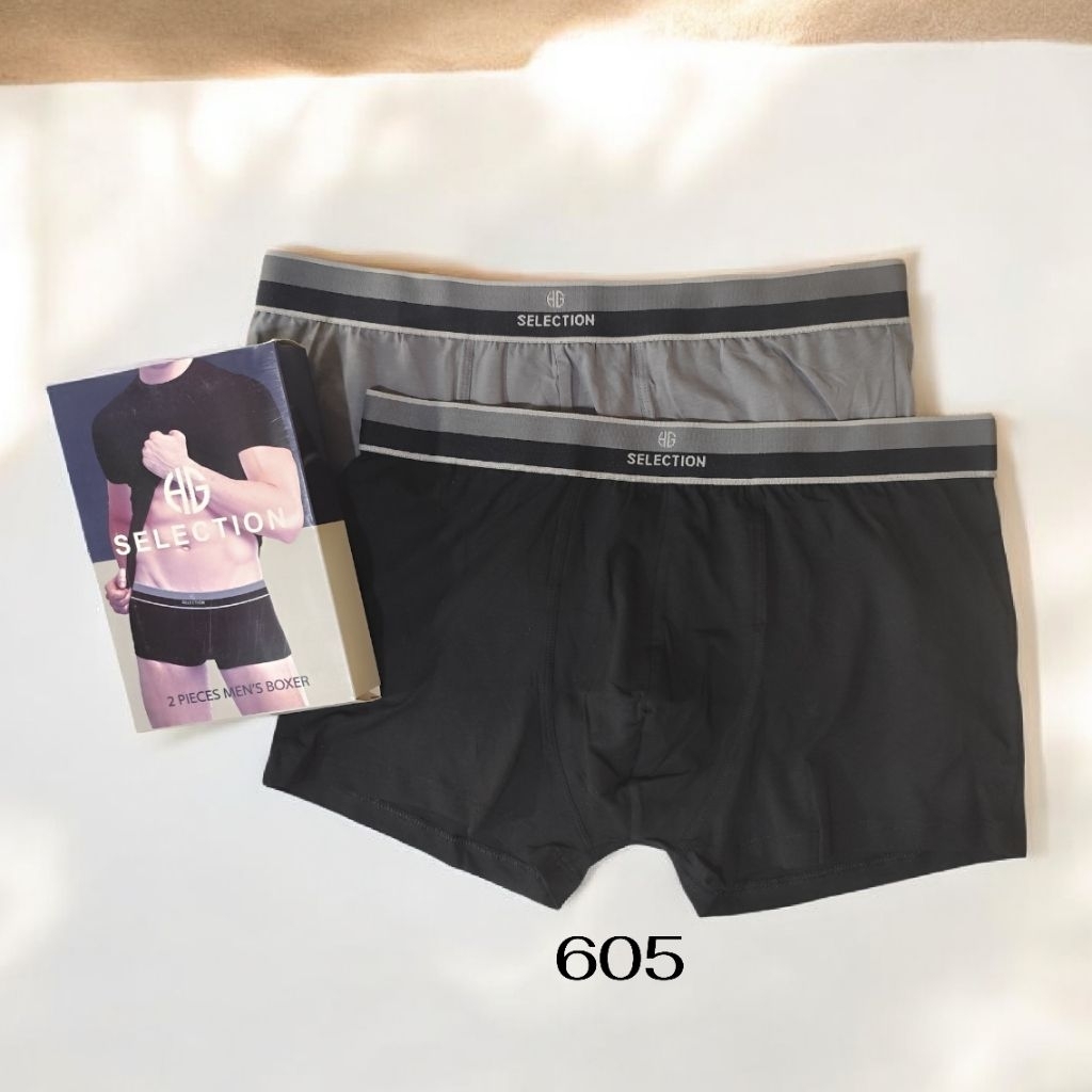 TERACOTTA19 - Celana dalam boxer pria HUGO SELECTION/HUGO BLACK XXL/XXXL [2 PCS]