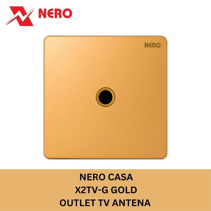 NERO CASA X2TV-G GOLD Outlet TV Antena 1 Gang untuk TV Outlet CASA X2TV dengan Desain Elegan Bahan P
