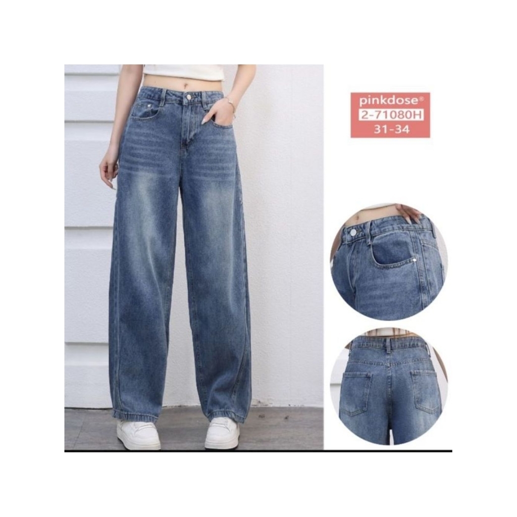 celana kulot barrel pinkdose