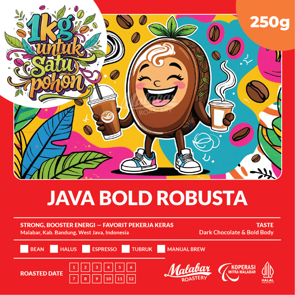 Java Bold Robusta Premium 250 gr & 1000 gr | Roasted & Ground