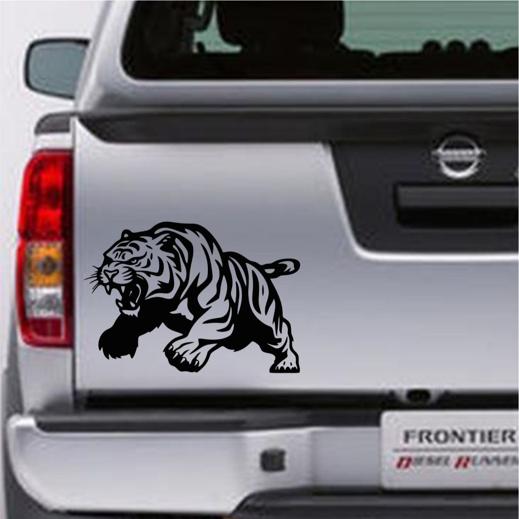 CUTTING STICKER MOBIL HARIMAU STIKER BAGASI MOBIL MURAH