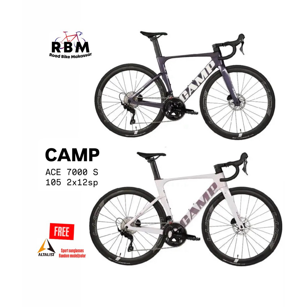 sepeda balap CAMP ACE 7000 S II roadbike carbon cleanlook Shimano 105 2x12 speed