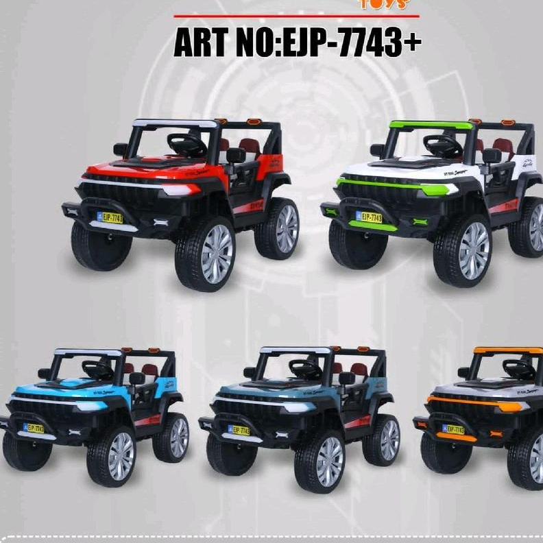 Mainan Anak Mobil Aki Jeep Ban Karet Exotic