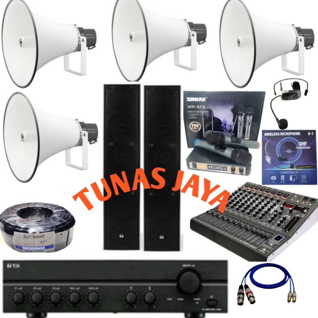 PAKET TOA AMPLI MASJID DAN MUSHOLA PAKET SUARA LANTANG PAKET SPEAKER TOA ZS603CB