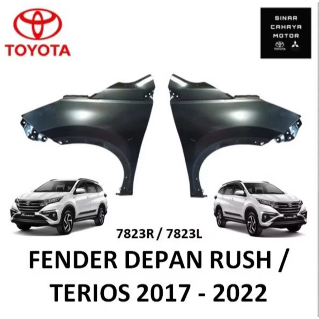 fender depan rush terios 2017 2018 2019 2020 2021 2022 kanan
