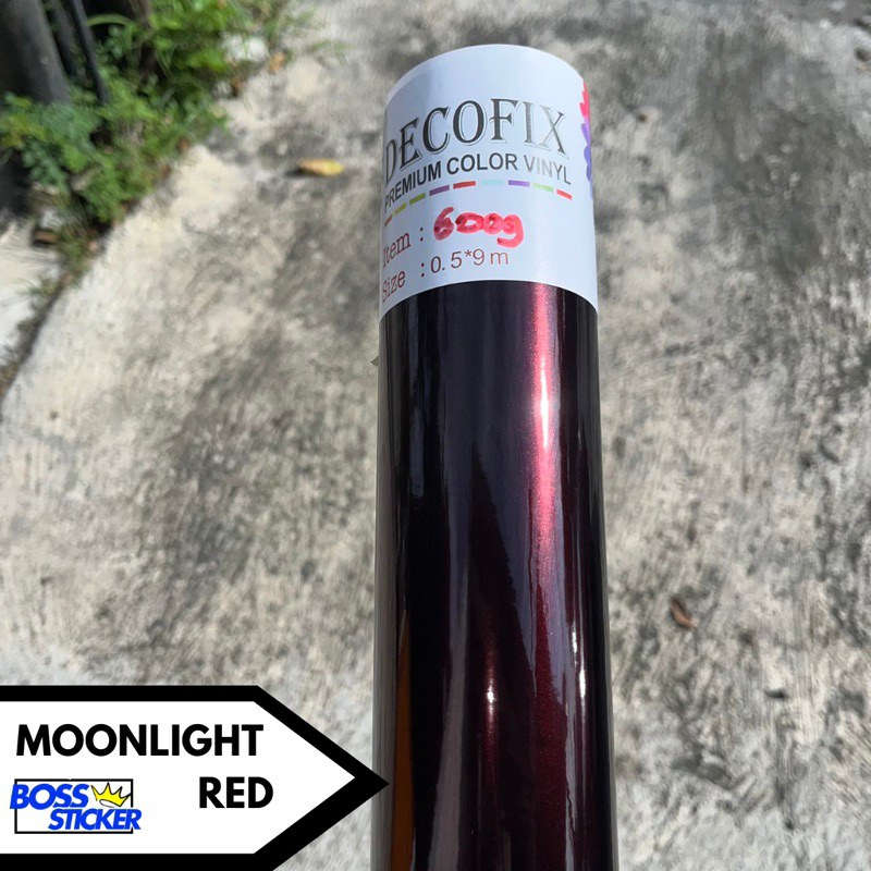 [ ROLL ] PREMIUM Sticker Moonlight Red - Stiker Hitam Lembayung Merah - Skotlet Hitam Lembayung Mera