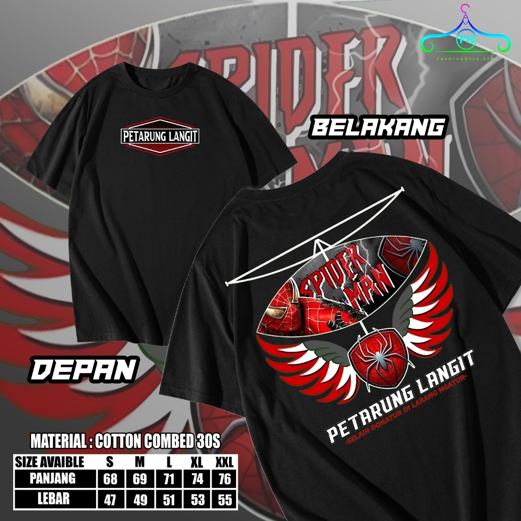 KAOS LAYANGAN PETARUNG LANGIT SERI SPIDER MAN