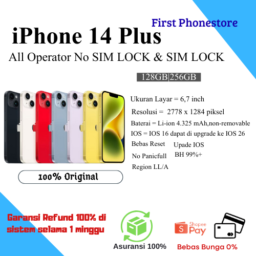 IP 14 & 14 PLUS SECOND MULUS ORIGINAL BERGARANSI