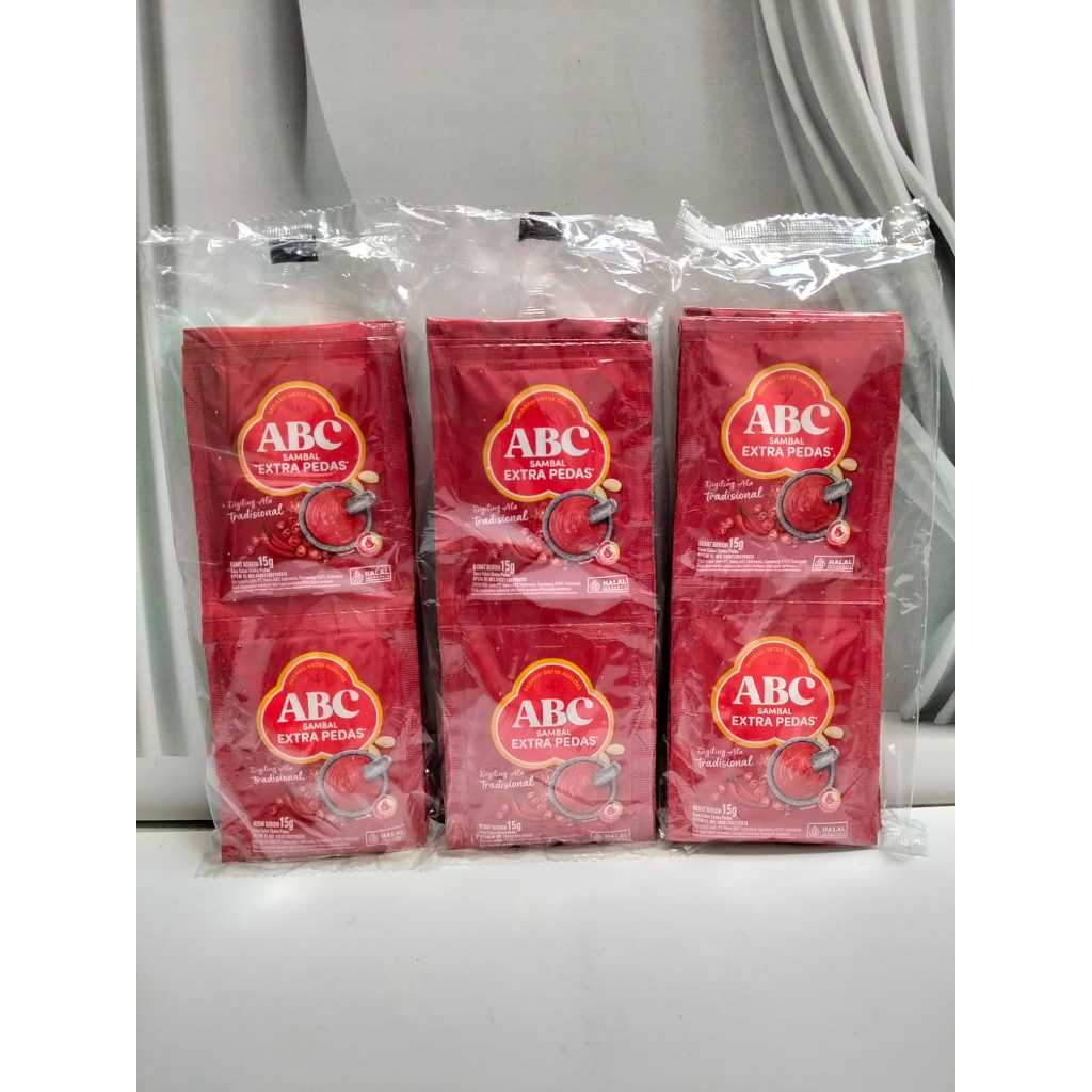 SAOS SAMBAL ABC EXTRA PEDAS PER PACK 10 SACHET MURAH HALAL GROSIR & ECER