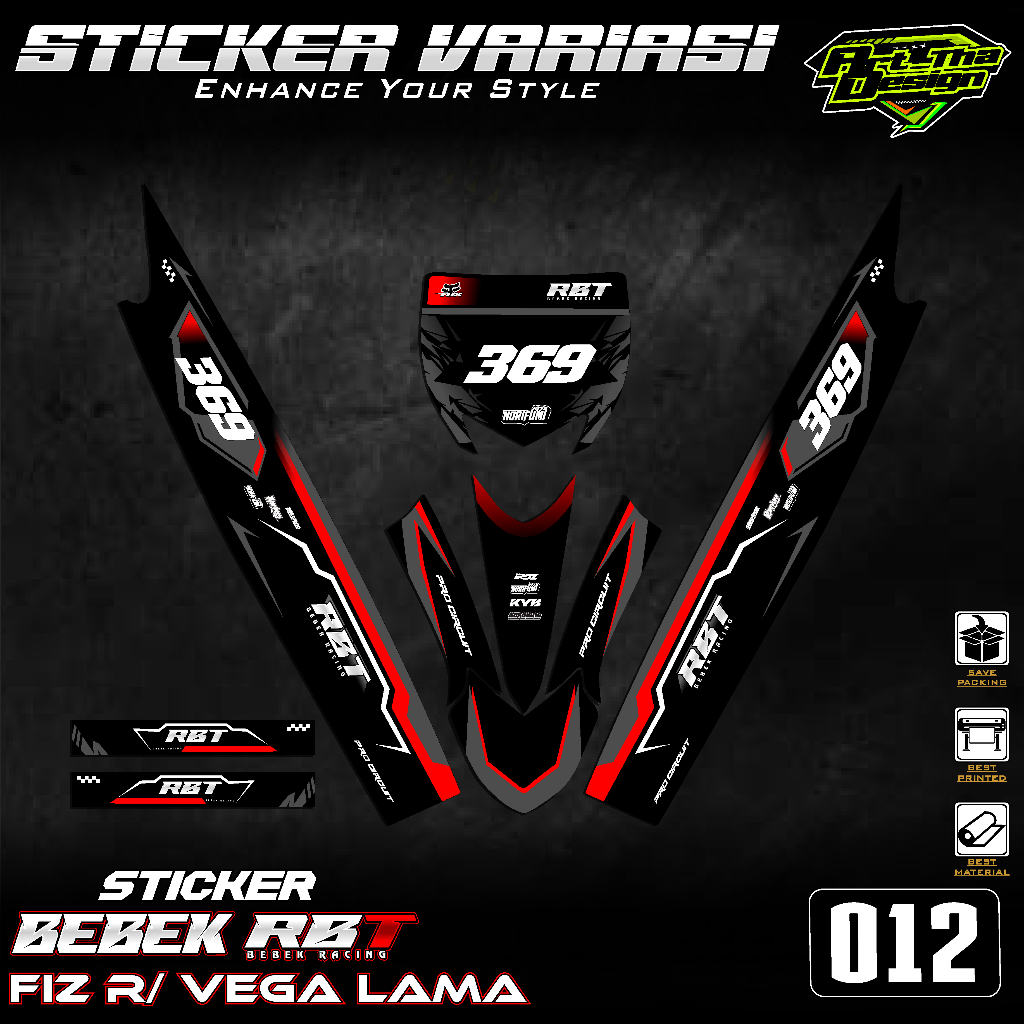 [FREE CUSTOM] STICKER MOTOR FIZ R - VEGA OLD RBT BEBEK SUPERMOTO MOTOR TRABAS 012