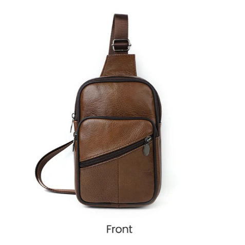 Tas Selempang Kulit Pria - Tas Selempang Dada Kulit Premium Terbaru Kekinian