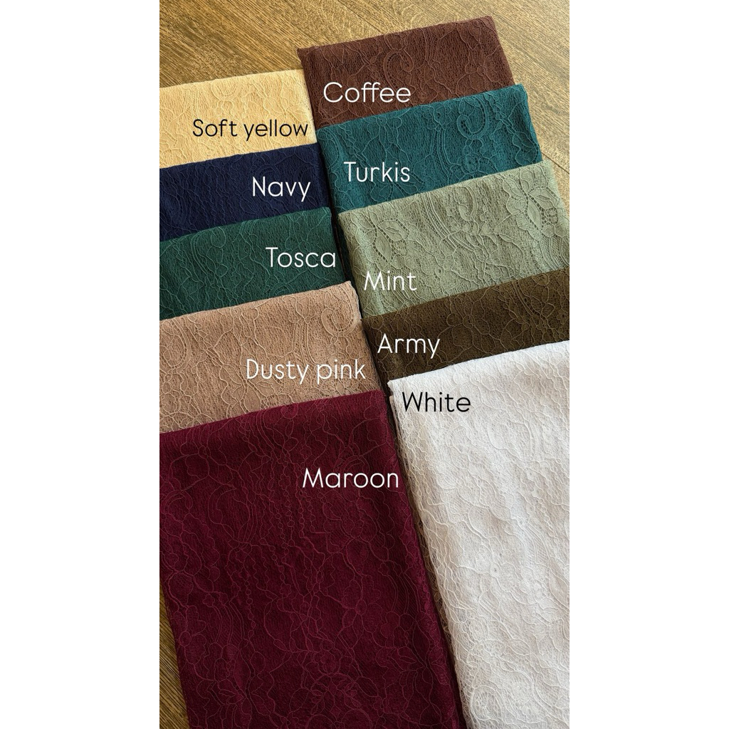 Kain material lace imp*rt motif Aleena original by Djuwita Kebaya