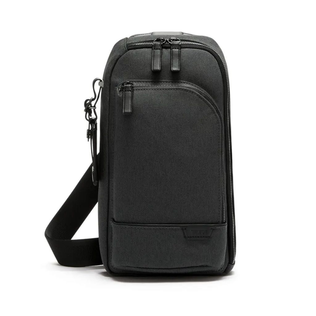 Tumi Harrison Gregory Nylon & Leather Waist Bag Black