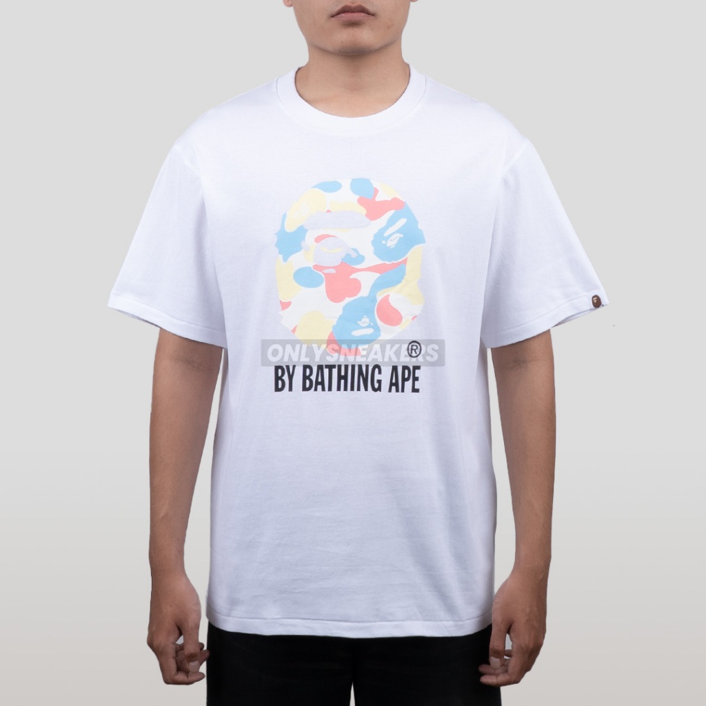 BAPE STA MULTI CAMO HEAD WHITE TEE