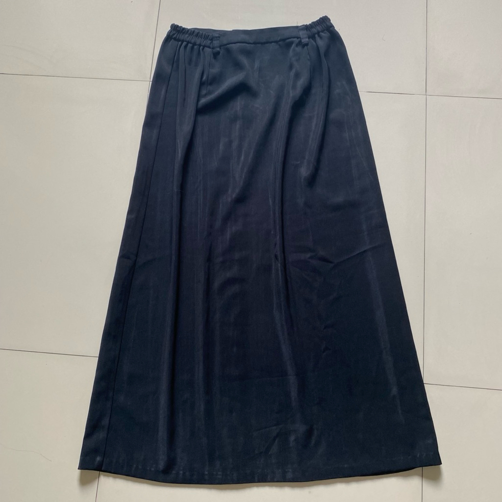 [PRELOVED] Rok Panjang Pinggang Karet Hitam Wanita | Rok Maxi Besar Medium Cewek