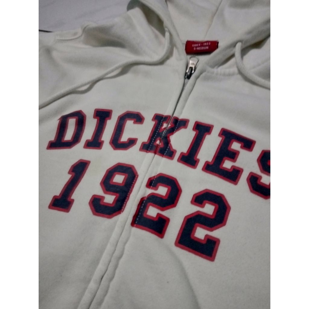 HOODIE ZIPPER DICKIES WARNA IVORY ART SABLON CAKEP