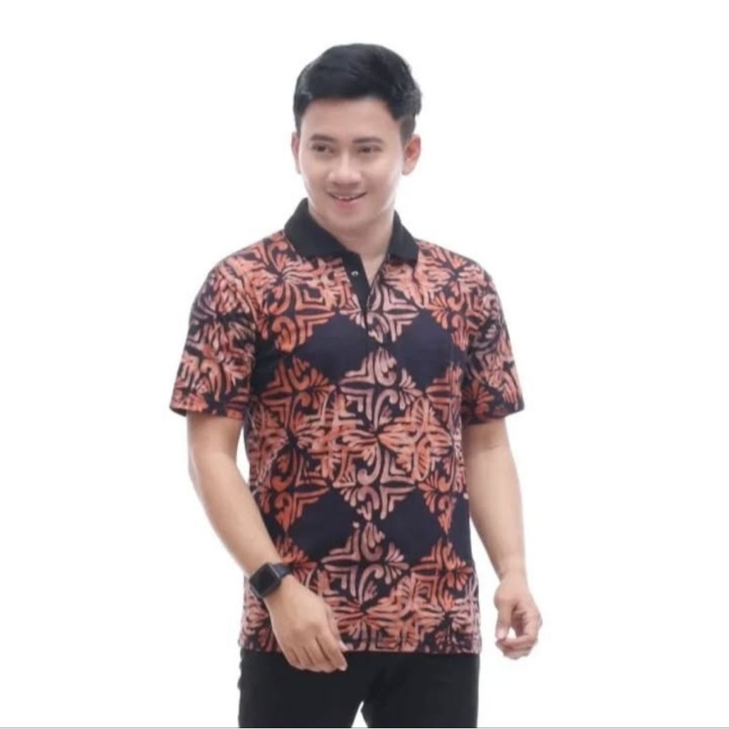 KAOS BATIK CAP BERKERAH KLASIK