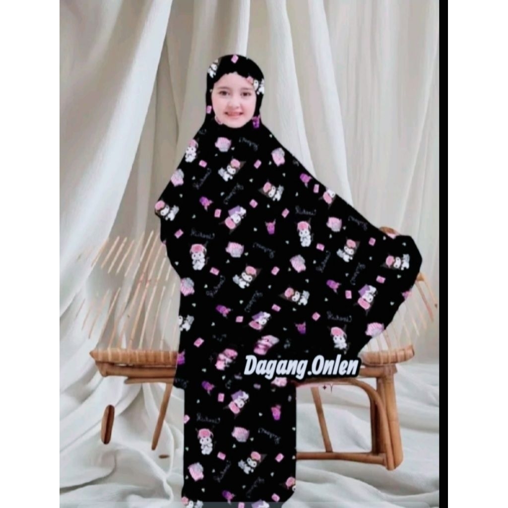 Mukena Kuromi Hitam Mukenah Anak Sd