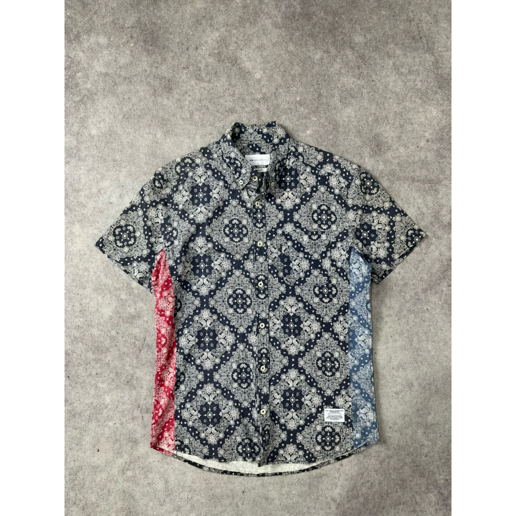 LIFUL MINIMAL GARMENT paisley patchwork shirt