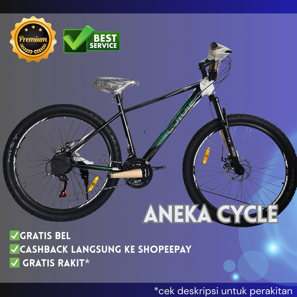 Sepeda Gunung MTB Coyote 27.5 x 9 Speed 3x7 Frame Besi
