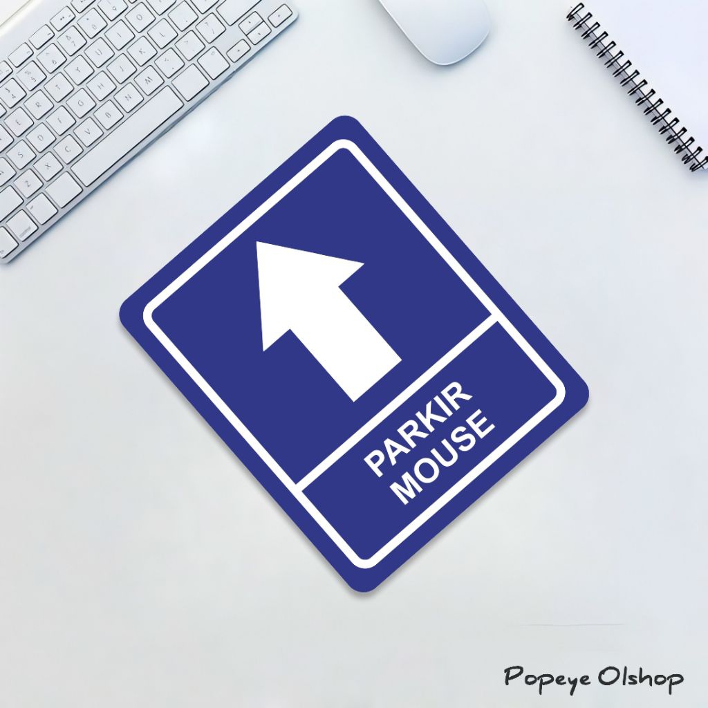 MS131 MOUSE PAD UNIK MOTIF SIMBOL PARKIR MOUSE LUCU - ALAS MOUSE KOMPUTER LAPTOP - MOUSEPAD 22 x 18 