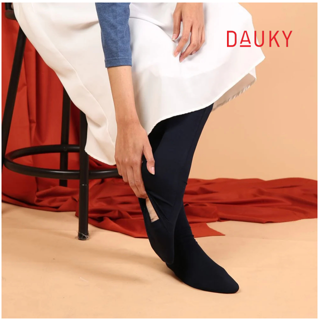 DAUKY Legging Wudhu - Celana Legging - Inner Celana - Dalaman Rok Celana