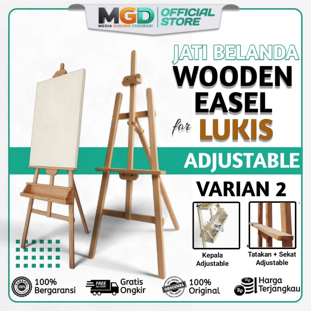 EASEL LUKIS + BOX KUAS PREMIUM EASEL