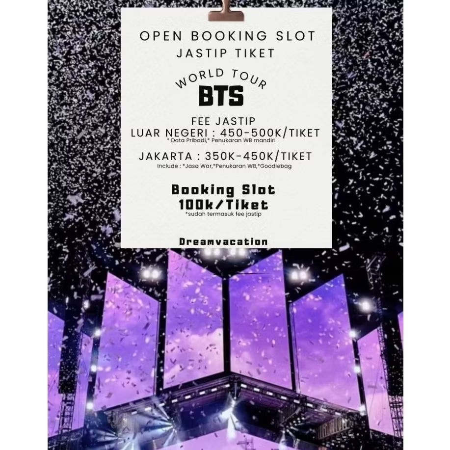 Open Jastip Tiket Konser BTS 2026 (BACA DESKRIPSI)