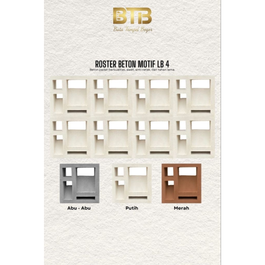 Roster beton motif LB 4