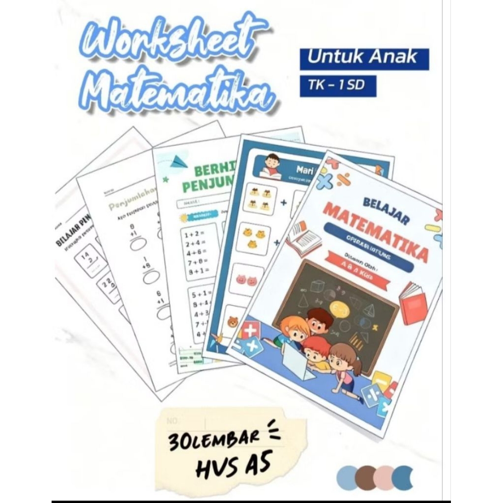 Worksheet Matematika Anak TK SD Kelas 1 – Buku Coding & Logika MM | Buku Belajar Anak