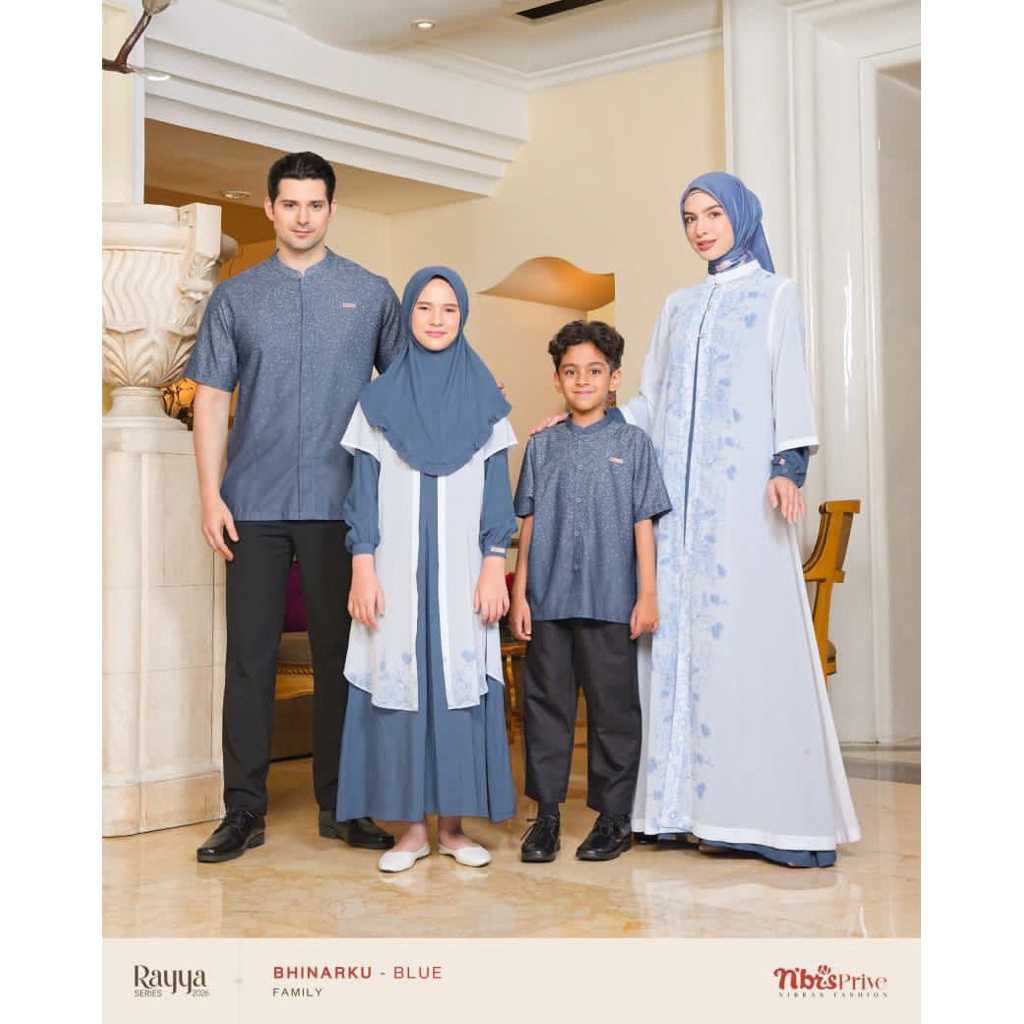 NIBRAS RAYYA BHINARKU FAMILY SET BLUE
