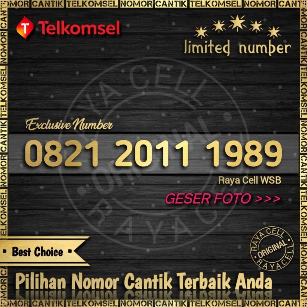 Nomor Cantik Simpati Seri Tahun 20 November / 20 11 1981 1987 1989