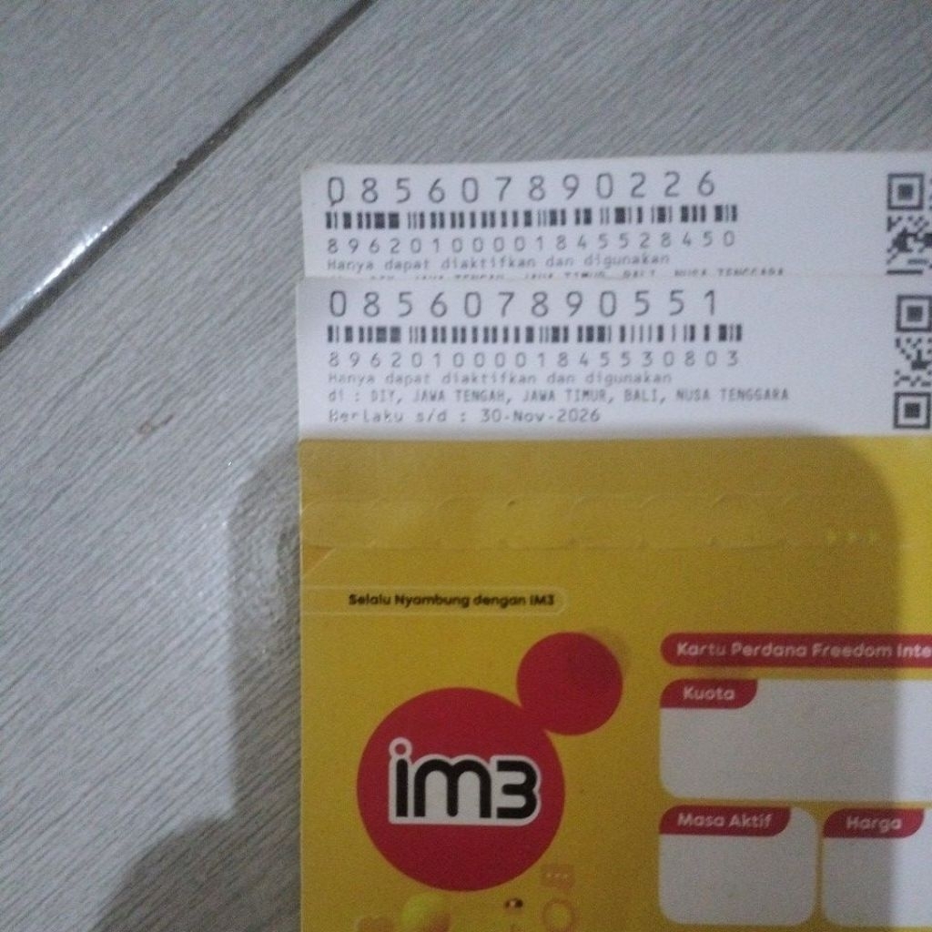 Nomor cantik Indosat Seri ( segel )